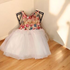 Charming Floral Kids Dance Dress